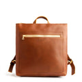 Portland Leather Tote Backpack , Large - Honey Color