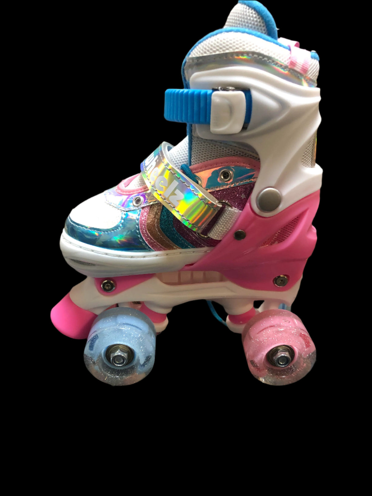Truwheelz Rainbow Roller Skates for Girls Ages 6-12 & 3-5 | Adjustable Light up Roller Skates for Kids Size: Medium