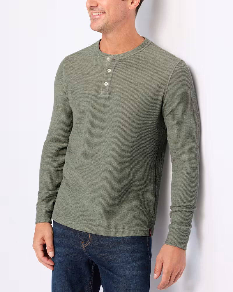 Alesbury Mini Rib Waffle Henley Size L