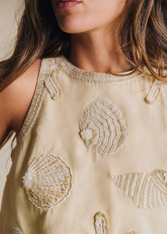 Sézane x Inoui Editions Avelina Blouse Creme Fond Color - (US 2)
