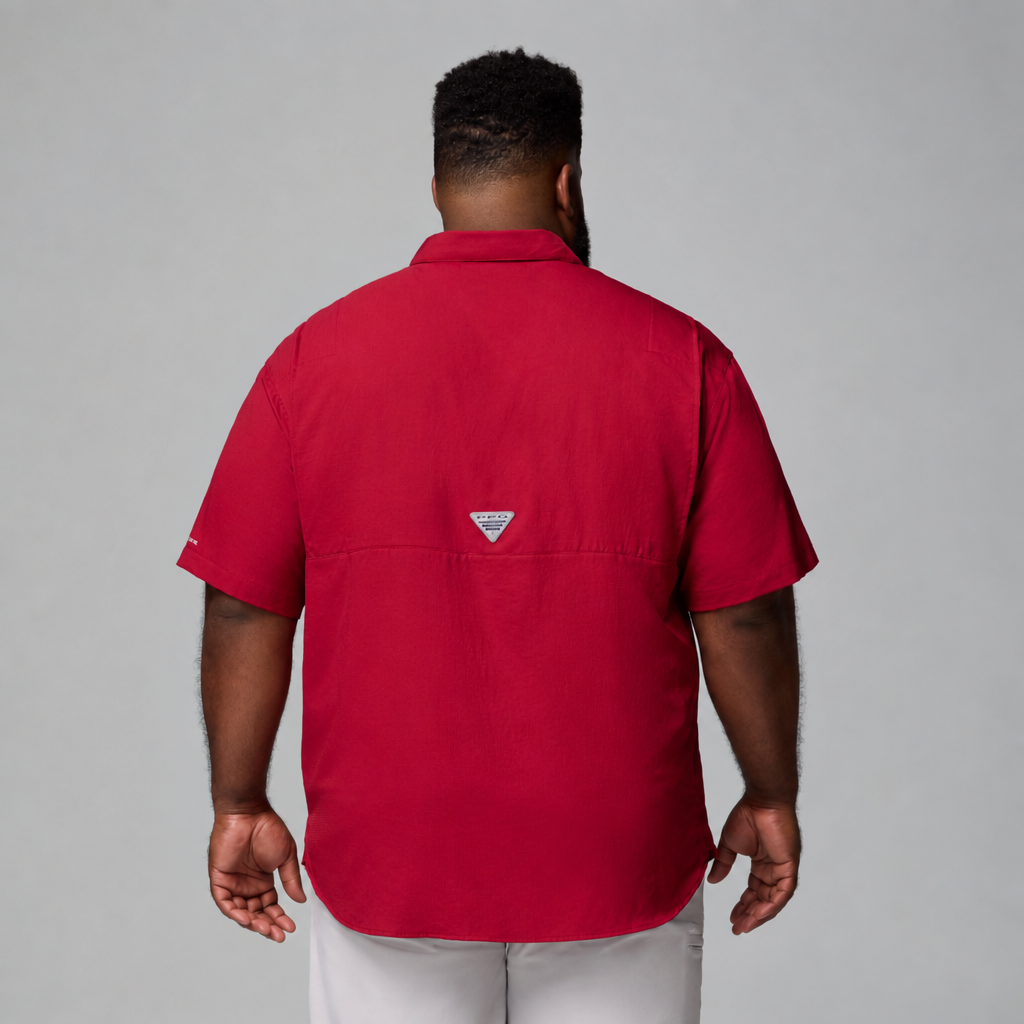 COLUMBIA Men's PFG Tamiami II SS Shirt in Beet - 3X (Big)
