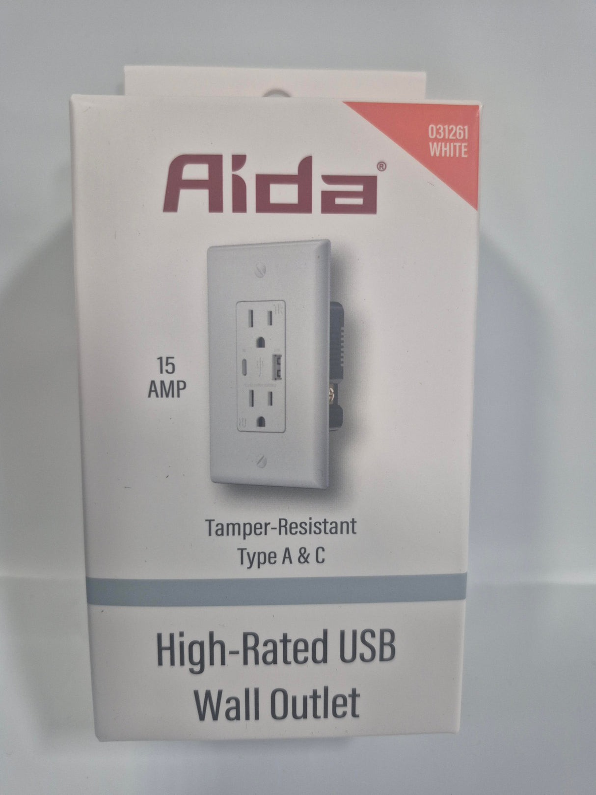 USB C Outlet-  10PK -Fast Charging, 15 Amp Tamper Resistant Electrical  Receptacles- White