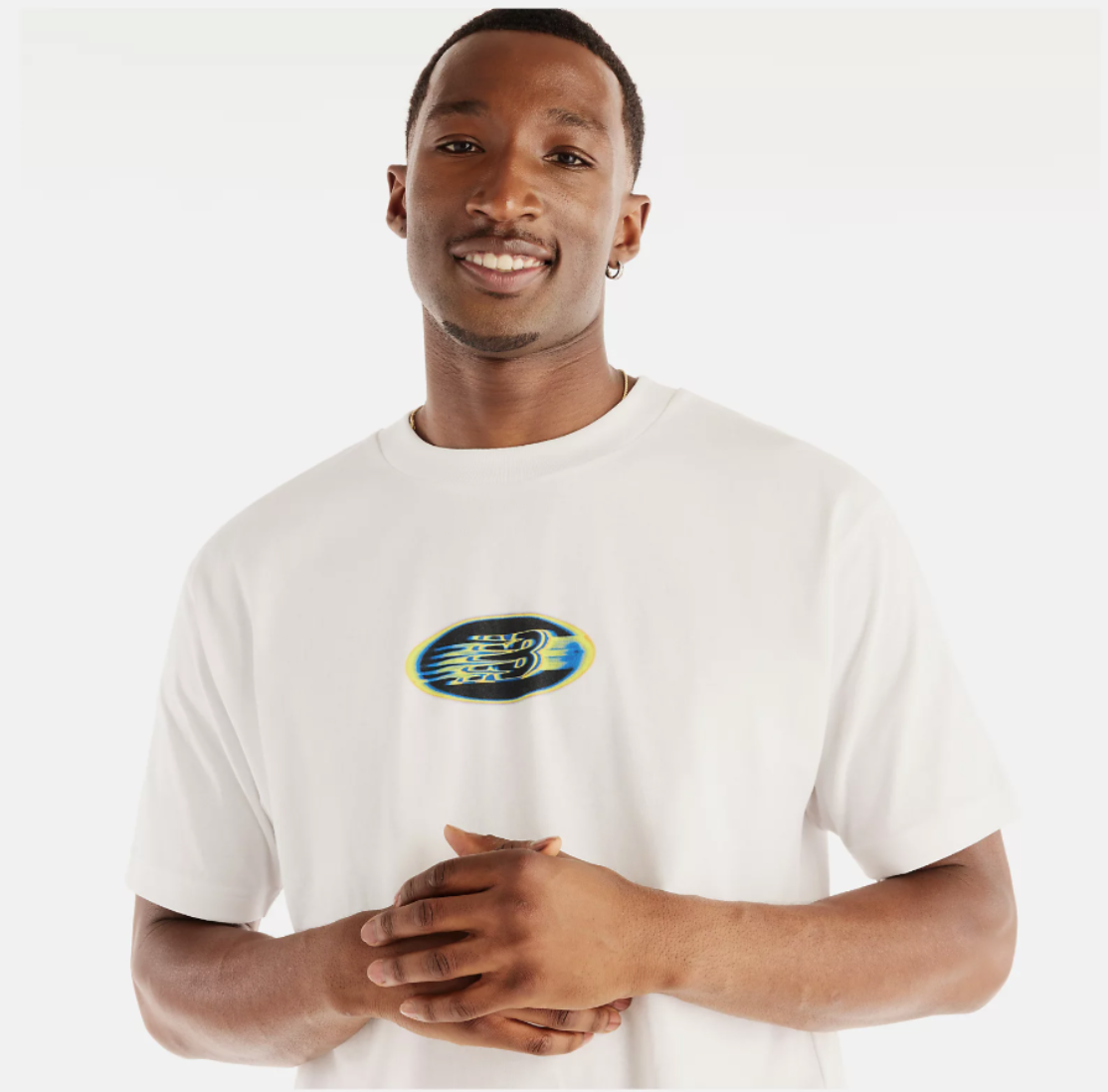 NEW BALANCE Men's Heat Map Brand T-Shirt in White - LG