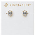 Kendra Scott - Cailin Gold Crystal Stud Earrings in White CZ