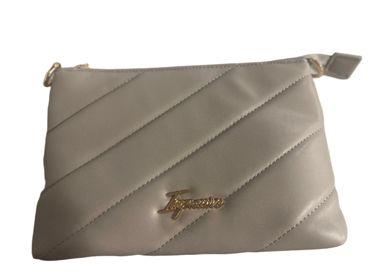 Impressive Quilted Crossbody Chain Purse, Grey (NEW)