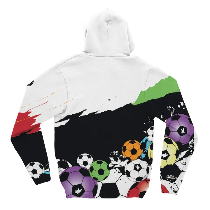 Youth Flowsport Soccer Hoodie - White/Black - Youth XS