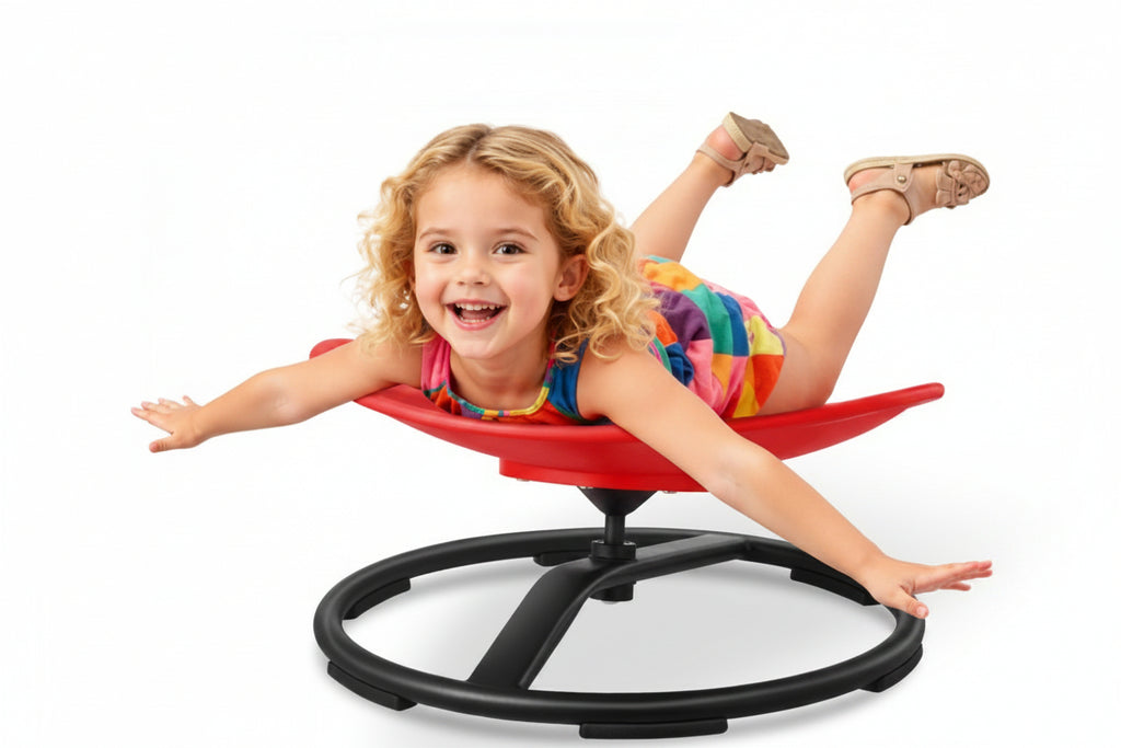 Kids Swivel Chair, 220 lbs Capacity, Sensory Spinning Chair, Autistic Kids Sensory Toy Seat with Non-Slip Metal Base