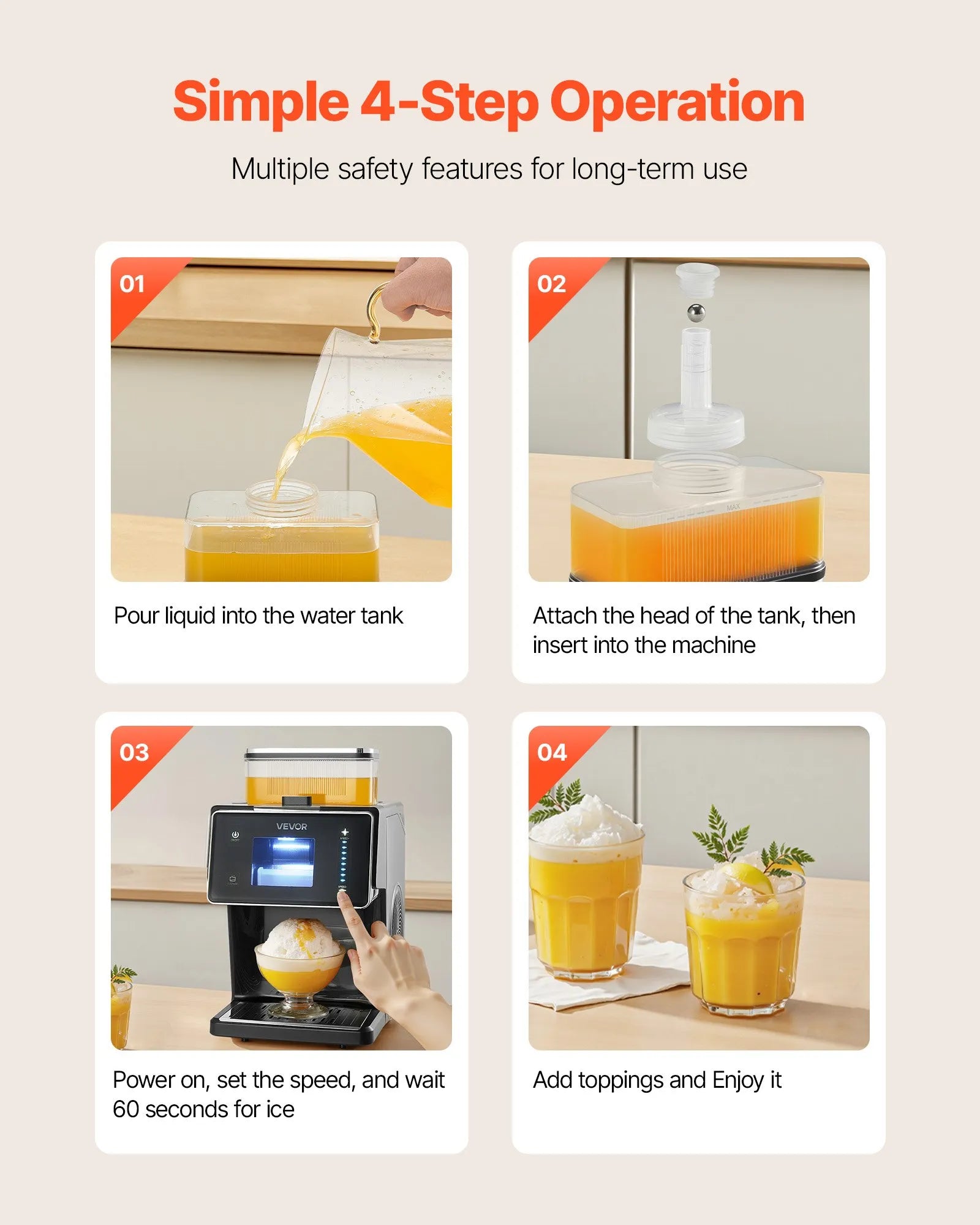 VEVOR Snowflake Ice Machine