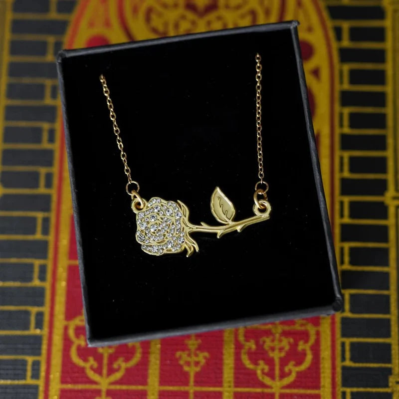 Vampire Academy Silver Stake Letter Opener and Rose Cursed Necklace Replica