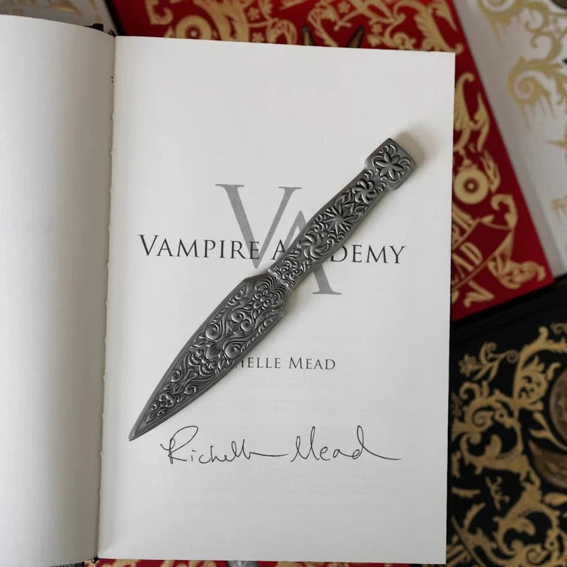 Vampire Academy Silver Stake Letter Opener and Rose Cursed Necklace Replica