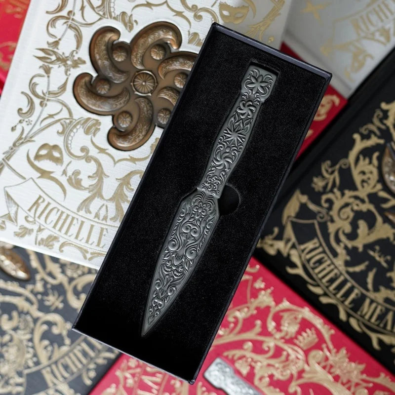 Vampire Academy Silver Stake Letter Opener and Rose Cursed Necklace Replica