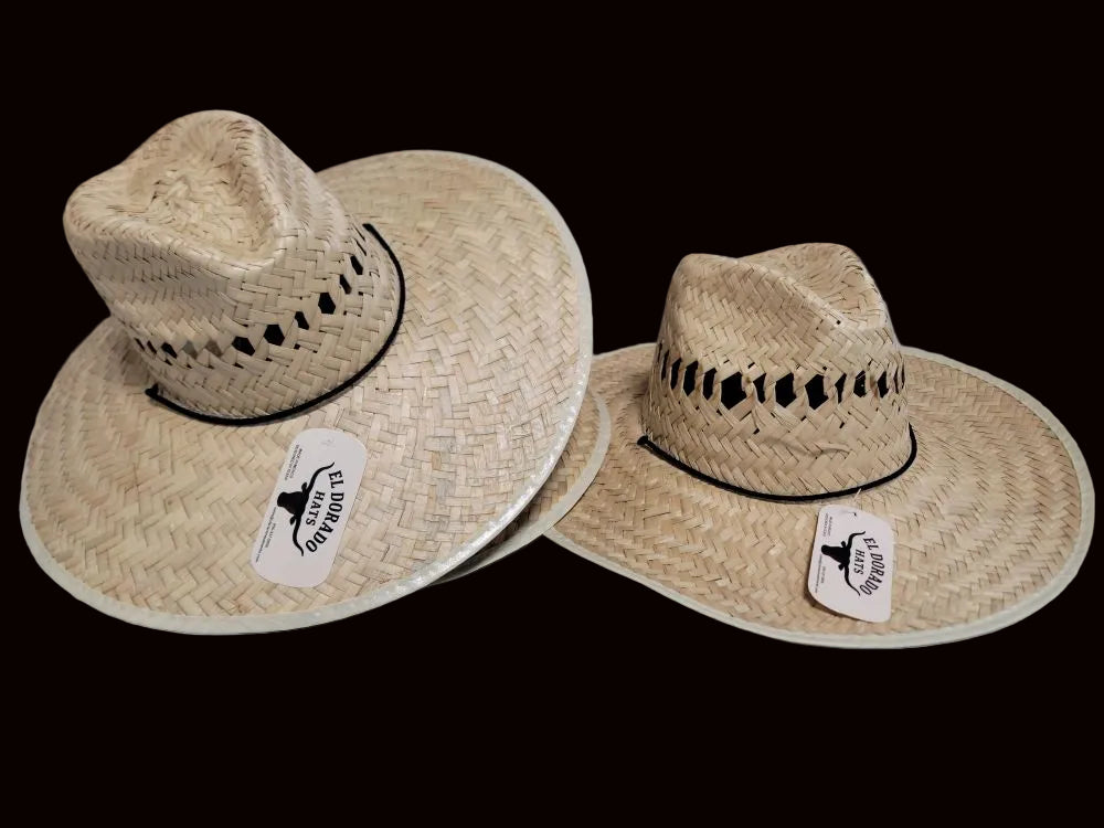 EL DORADO HATS - Straw Hat in Blonde With Natural Vanilla Brim Trim - Adult OS