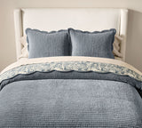 Pottery Barn Velvet Scallop Edge Reversible Quilt - King
