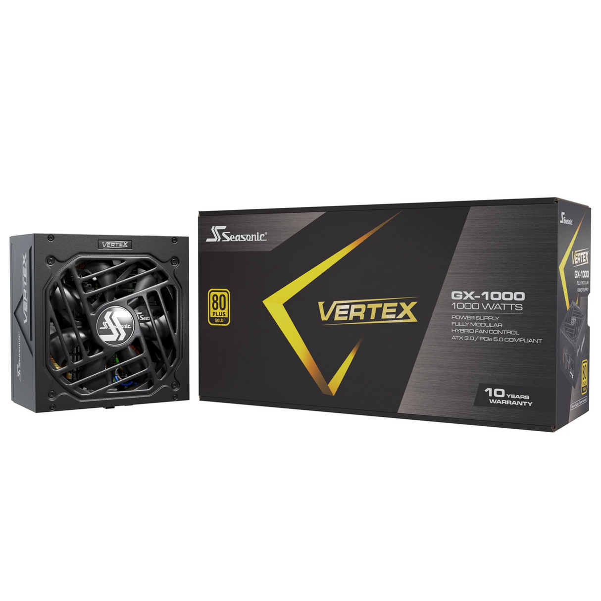 Seasonic VERTEX GX-1000, 1000W 80+ Gold, ATX 3.0 & PCIe 5.0 Ready, Full-Modular, ATX Form Factor, Low Noise, Premium Japanese Capacitor