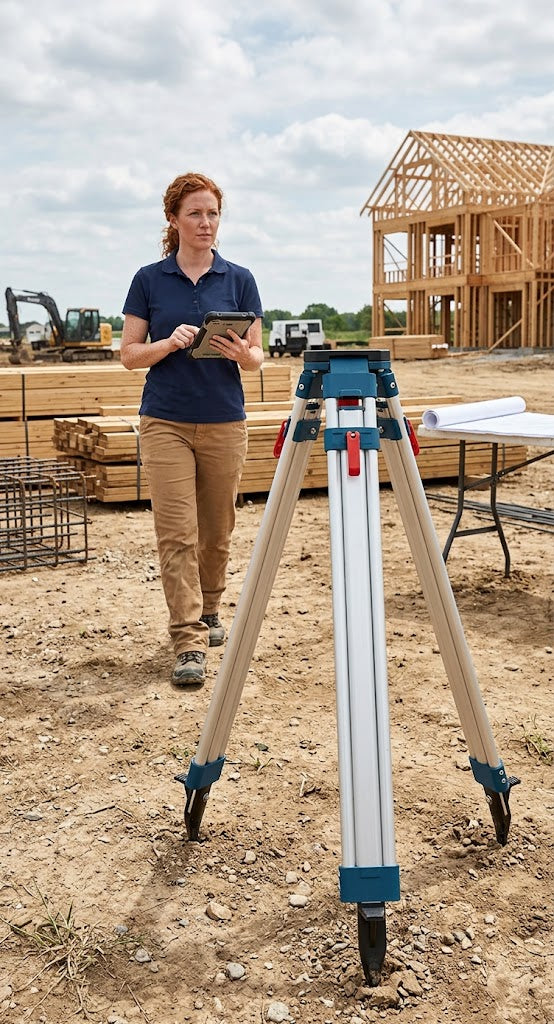 BOSCH BT160 - Aluminum Contractor's Tripod - 38 to 63 in. - 5/8-11 Thread