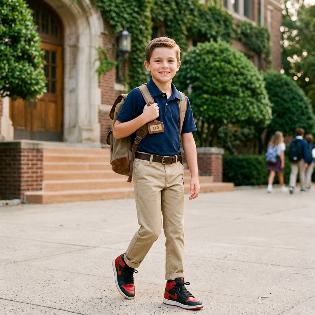 OSH KOSH B'GOSH Boys Uniform Active Polo Shirt in Navy - 8