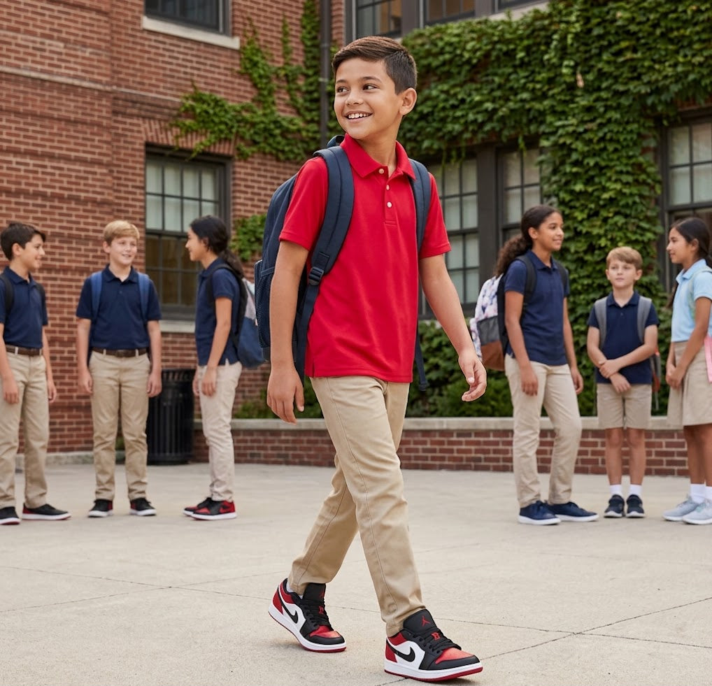 OSH KOSH B'GOSH Boys Uniform Active Polo Shirt - Red - 10