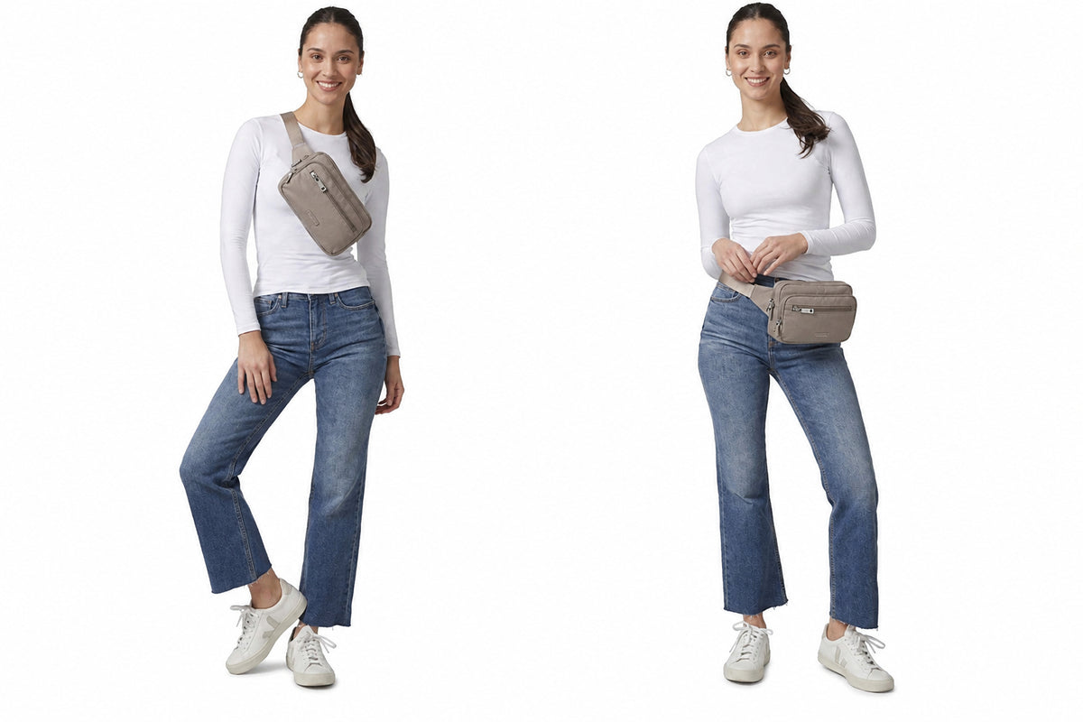 BAGGALLINI Securtex Classic Belt Bag Sling - Moonrock