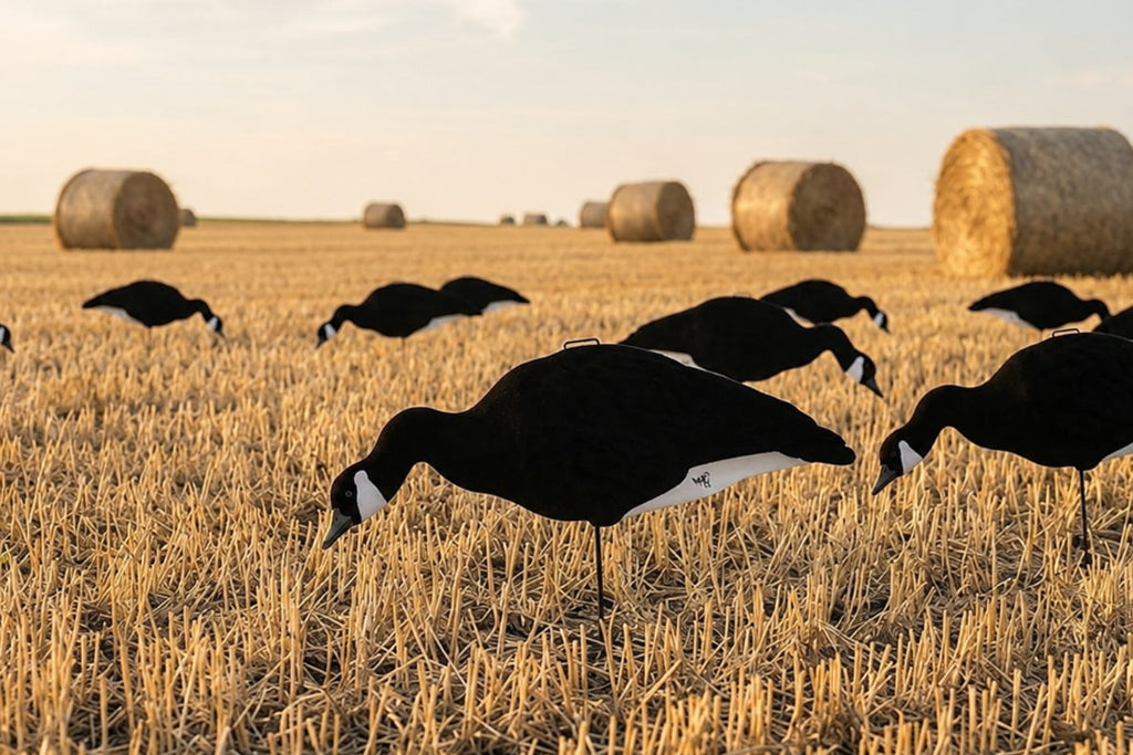DIVE BOMB V3BW Flocked Black and White Silhouette Decoys - Feeder Pose - 12 Count