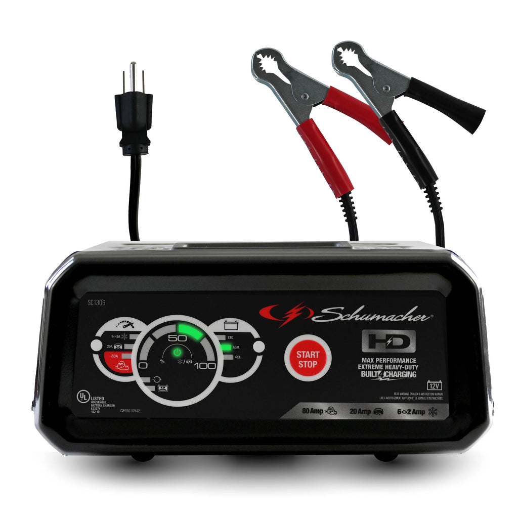 Schumacher Electric 6A Car Battery Charger and 80A Engine Starter, #SC1306