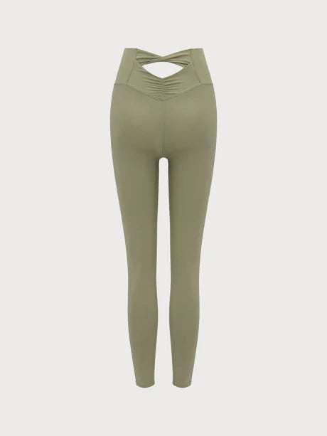 Berlook Green Gold Cut Out Leggings 24" - Size: Medium