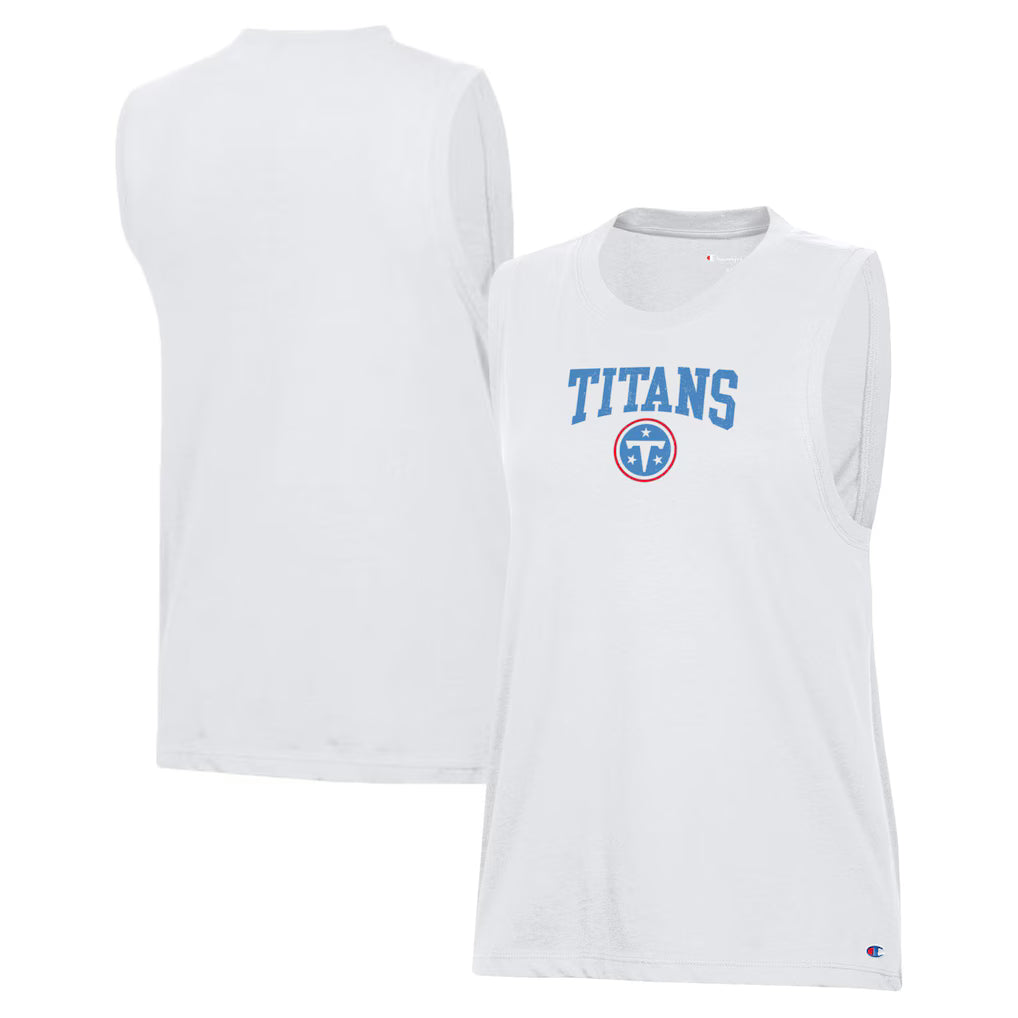 Tennessee Titans Core Muscle Tank Top-White, Women's XXL