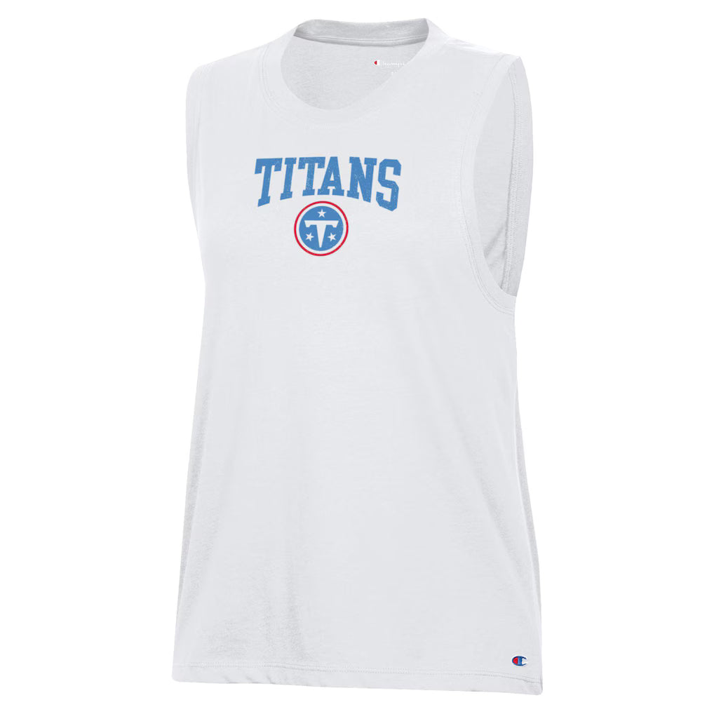 Tennessee Titans Core Muscle Tank Top-White, Women's XXL