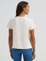 WRANGLER Women's LG USA Retro Regular Graphic Tee in Egret