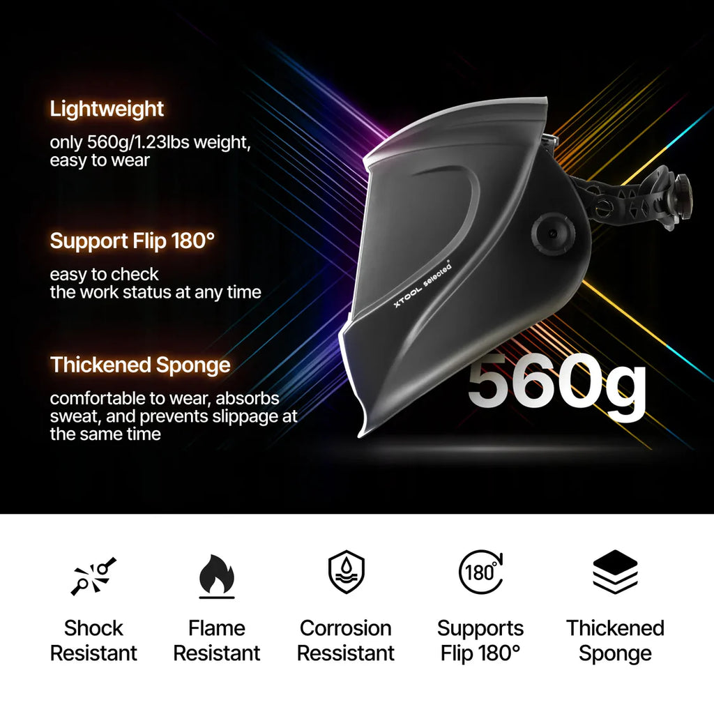 xTool XT-P5020909 1080nm Auto-Darkening Laser Welding Helmet