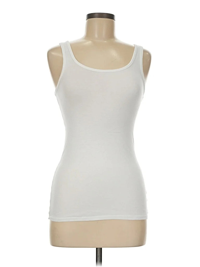 A NEW DAY | Women's Slim-Fit | Ribbed | Tank Top in White | XS (0-2)
