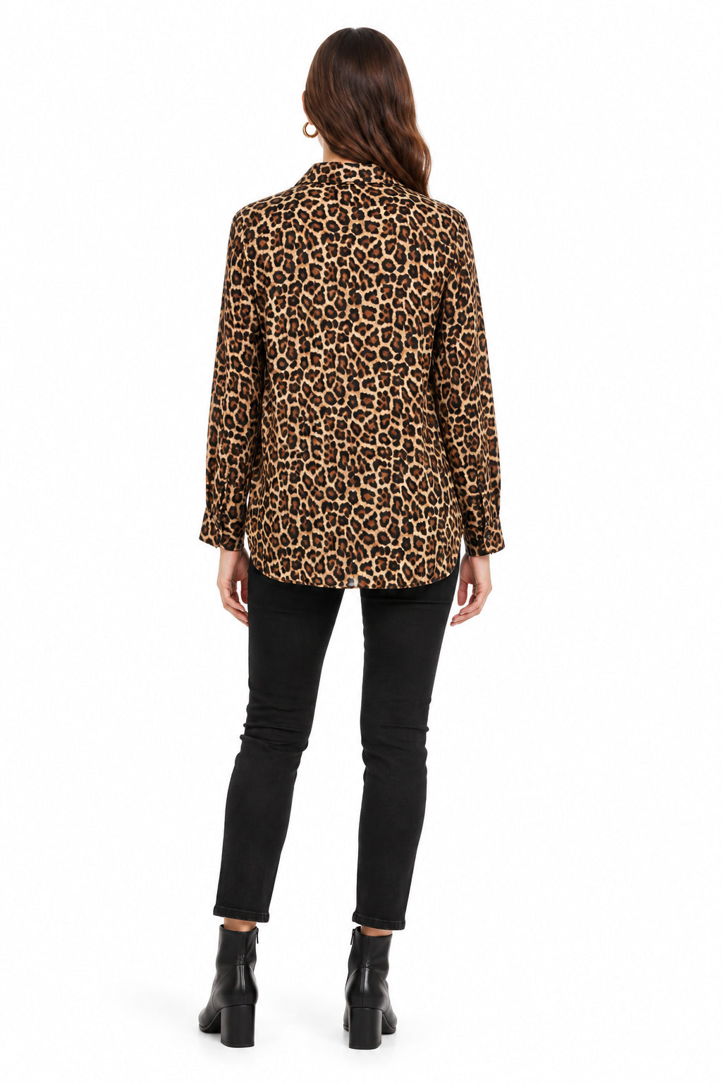 MICHAEL Michael Kors Women's Long Sleeve Leopard Print Blouse - XL