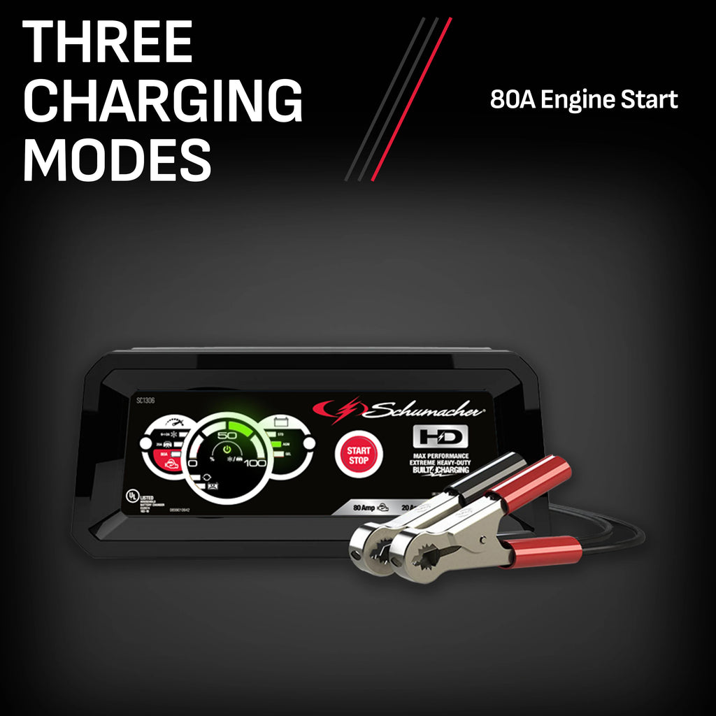 Schumacher Electric 6A Car Battery Charger and 80A Engine Starter, #SC1306