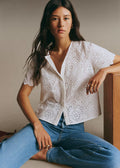 SÉZANE Women's Manon Shirt Embroidered Ecru - US2 (NWT)