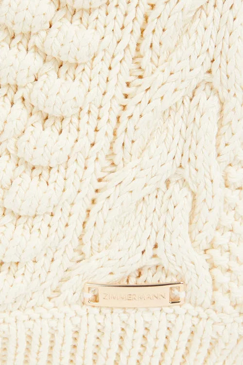 ZIMMERMANN Cable-Knit Cotton Scarf
